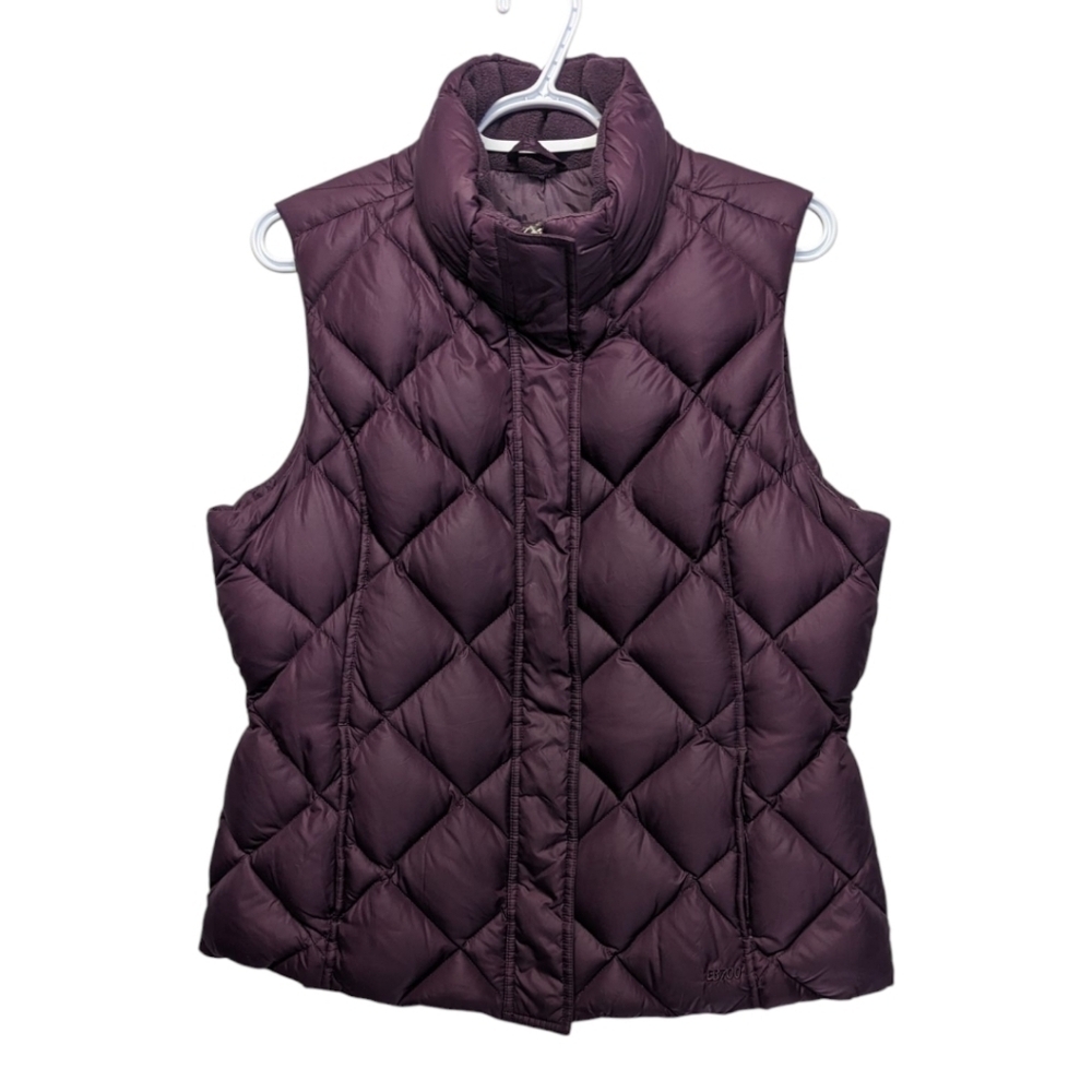Eddie Bauer 700 Women's Quilted Down Puffer Vest Purple Size L